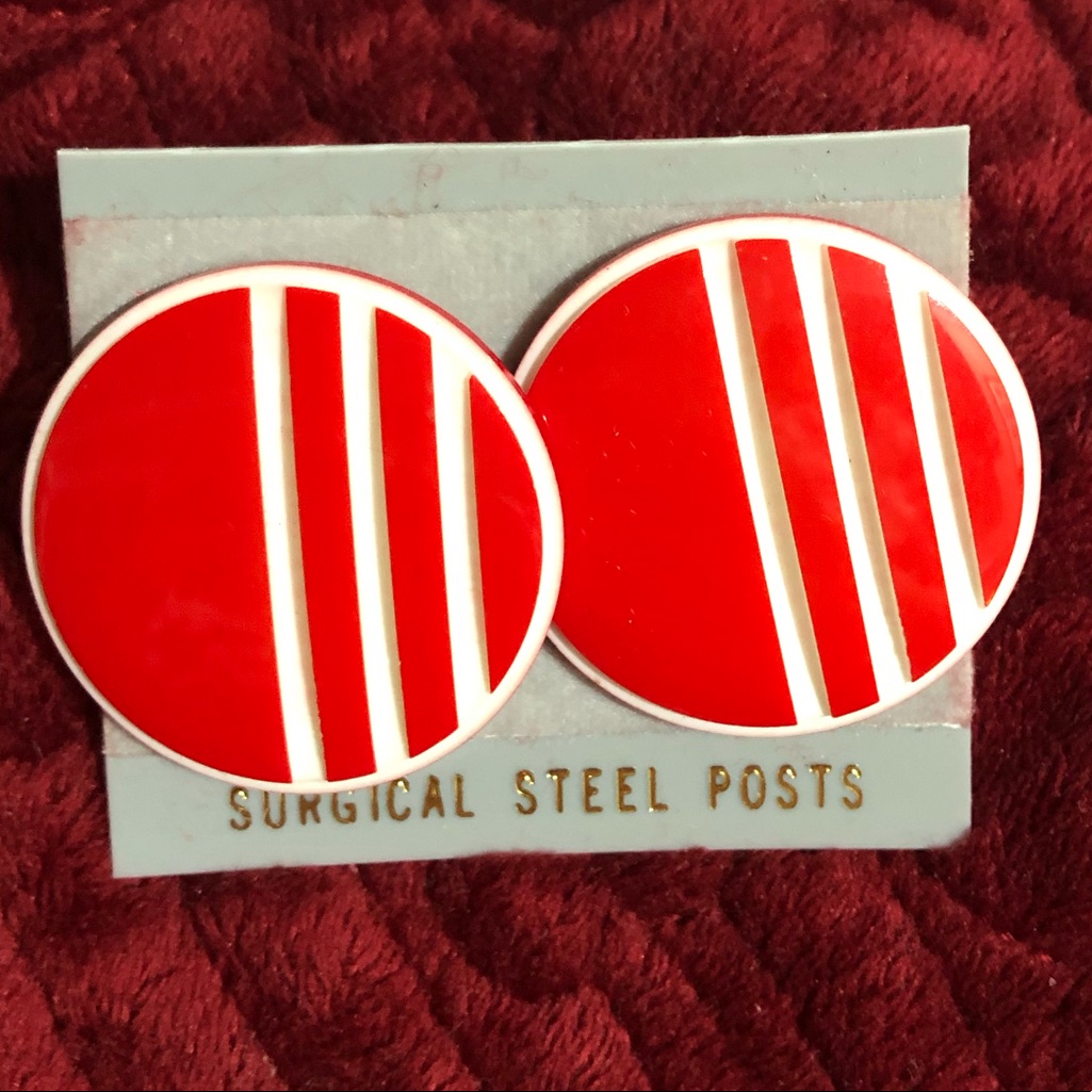 Vintage Red Earrings